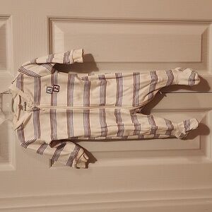 4/25$ Pekkle Striped Baby Onesie with Zipper